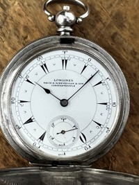 zilveren zakhorloge longines